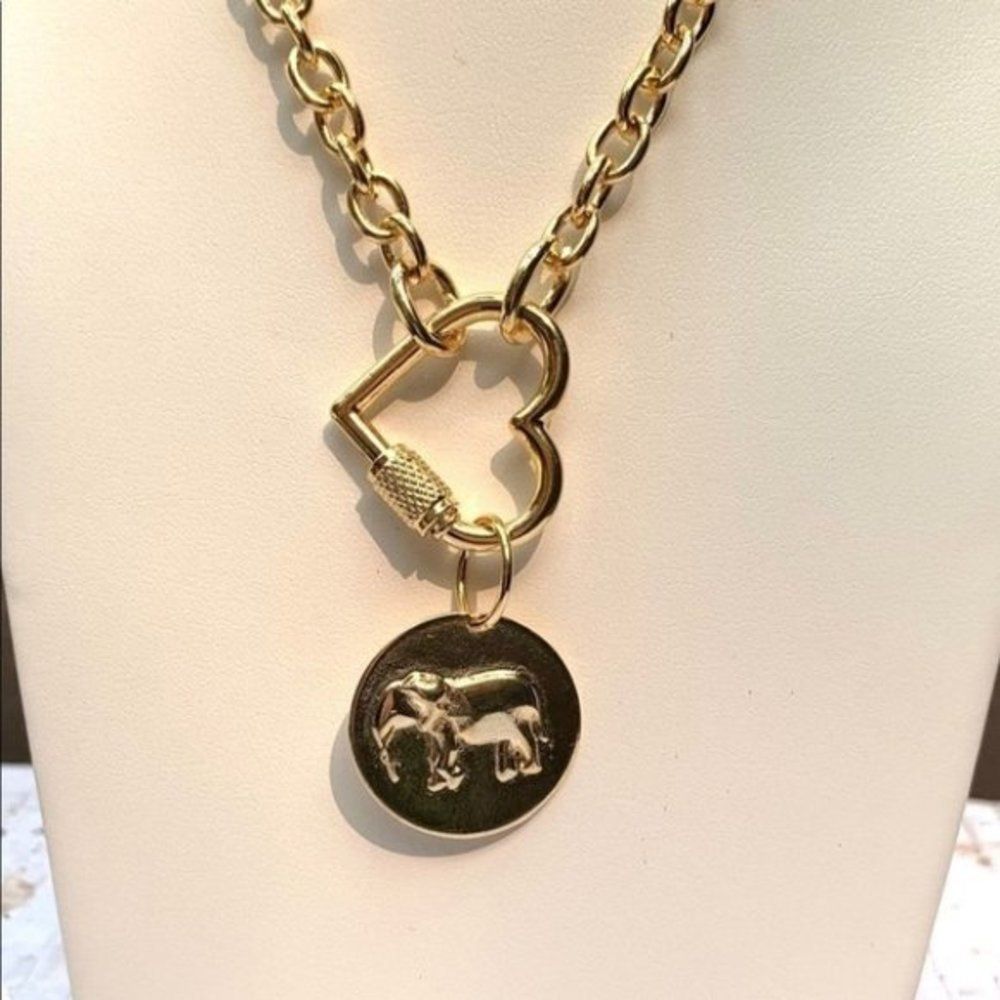 Gold Filled Solid Elephant Charm